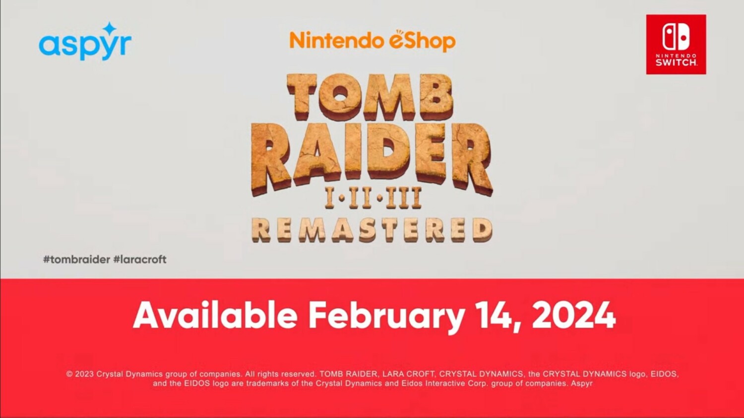 Tomb Raider I III Remastered Starring Lara Croft Announced For Switch
