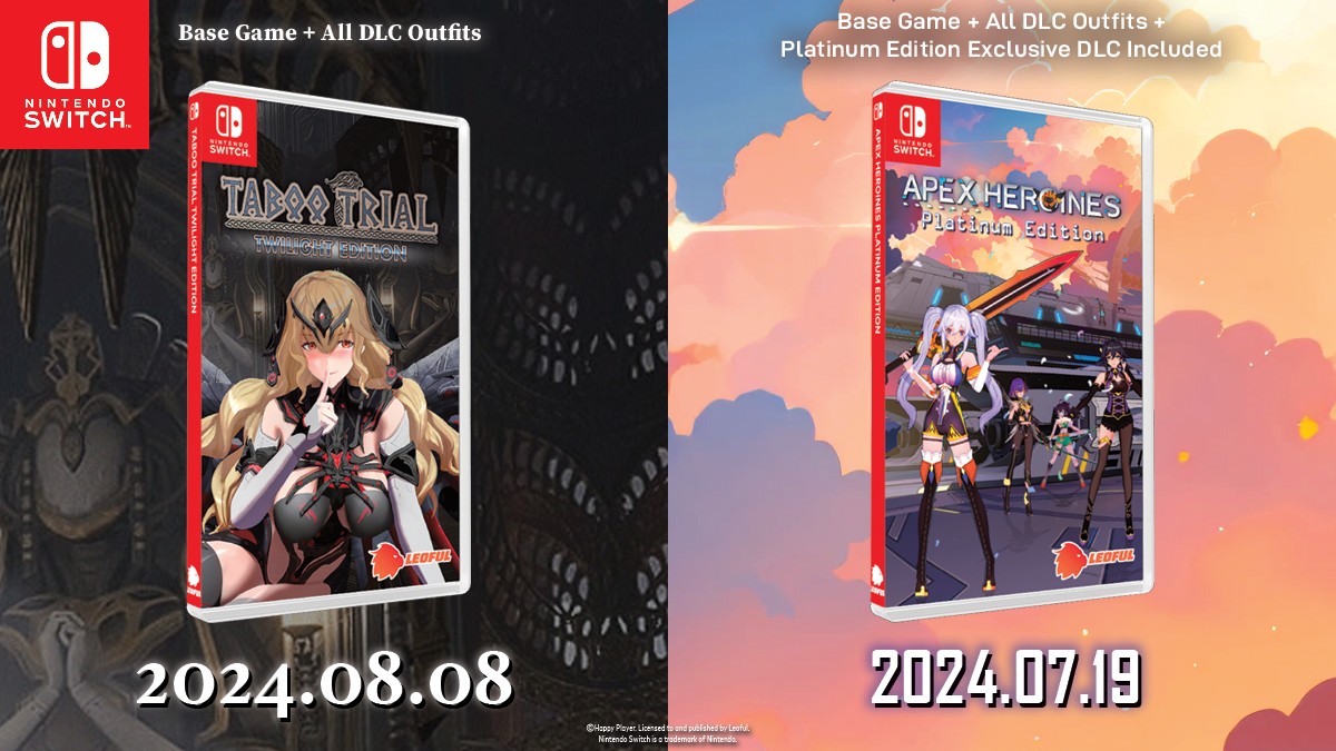 Taboo Trial Twilight Edition And Apex Heroines Platinum Edition Physical  Releases Announced For Asia – NintendoSoup