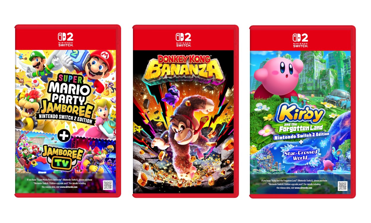 Nintendo Switch 2: International Pre-Orders Open for Ratingless English Physical Editions of Donkey Kong Bananza, Super Mario Party Jamboree, and Kirby and the Forgotten Land