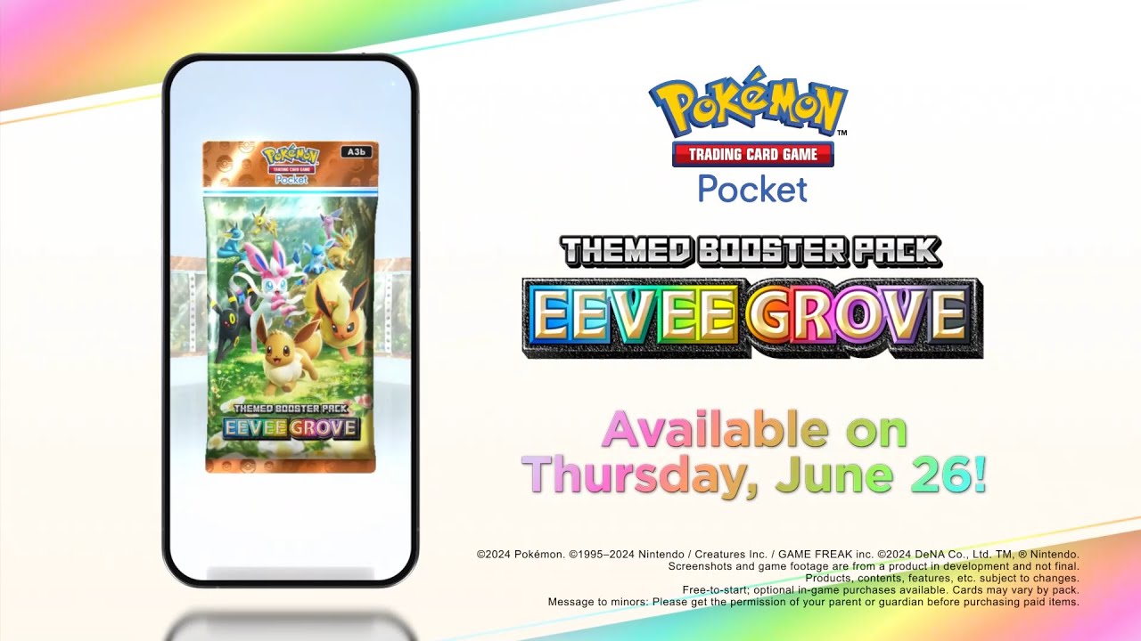 Pokémon TCG Pocket Announces Eevee Grove Expansion for June 26, 2025 Release