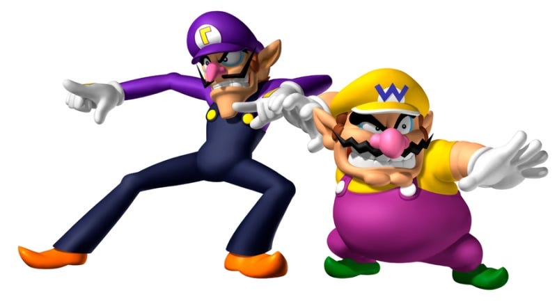 Nintendo Website Highlights 'Super Mario Baddies' Category Featuring Wario and Waluigi