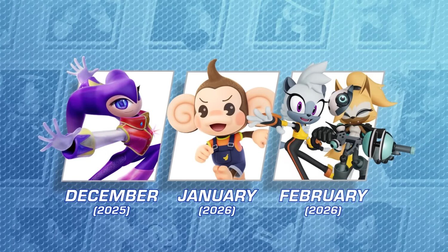 Sonic Racing Crossworlds Announces Free DLC Characters: NiGHTS, Monkey Ball's AiAi, and Tangle & Whisper