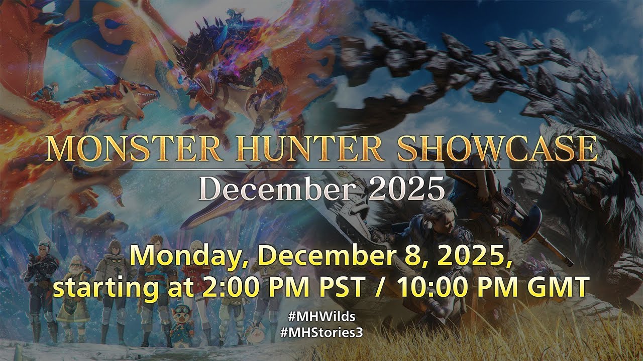 Capcom Announces Monster Hunter Showcase for December 8, 2025: Monster Hunter Wilds and Monster Hunter Stories 3 Highlights - Nintendo News Article