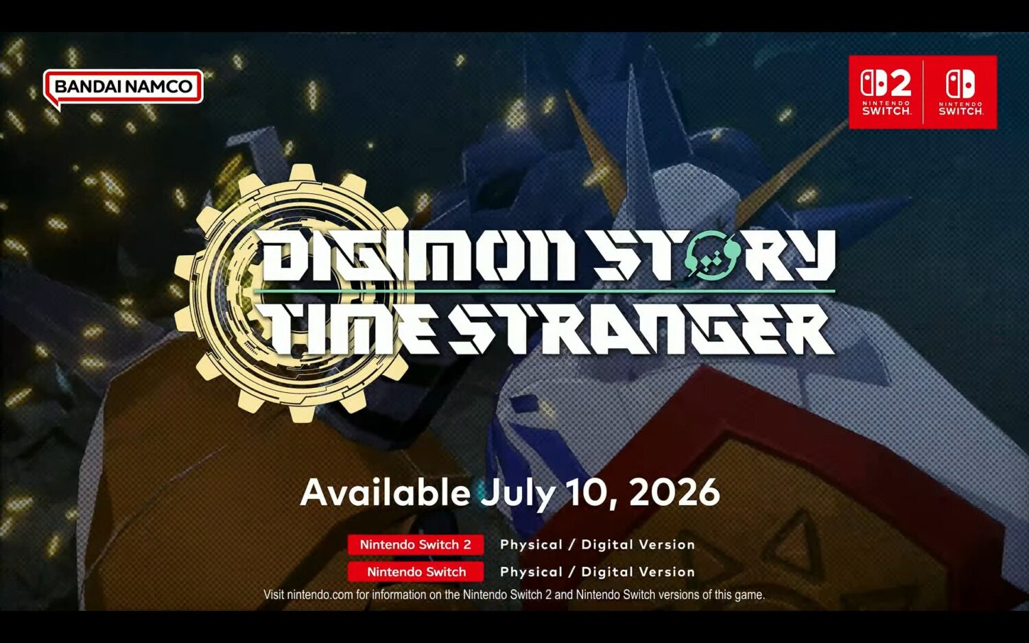 Digimon Story Time Stranger Confirmed for Nintendo Switch and Switch 2 Release on July 10, 2026 - Nintendo News Article
