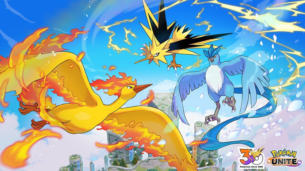 Legendary Birds Zapdos, Articuno, and Moltres Announced as Playable Characters in Pokémon Unite - Nintendo News Article