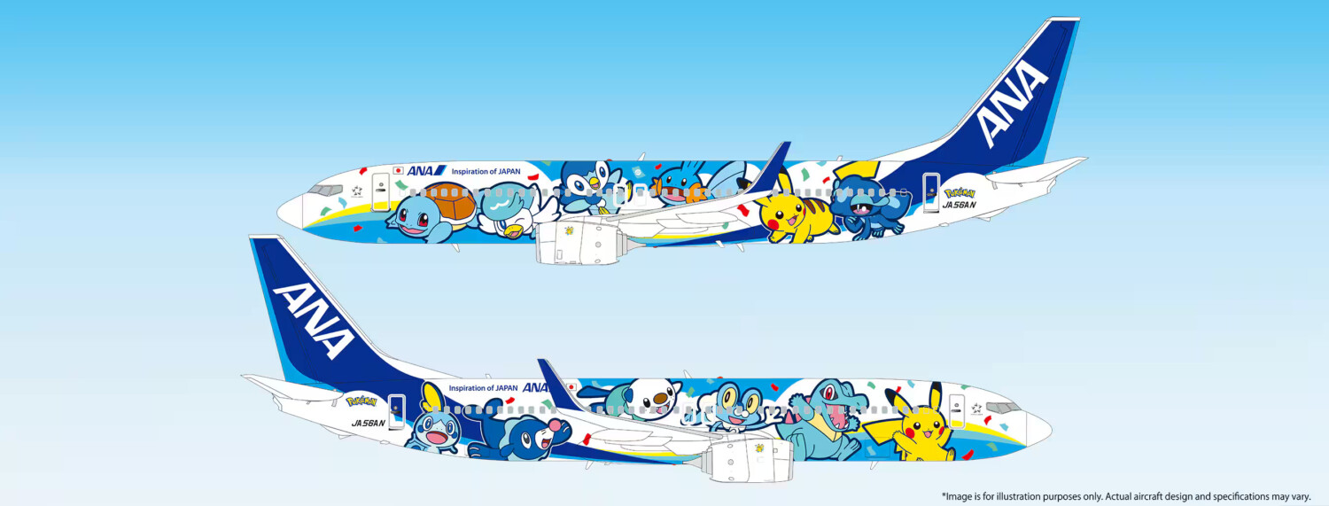 ANA Reveals Pokémon Jet Blue Livery for Pokémon 30th Anniversary - Nintendo News Article