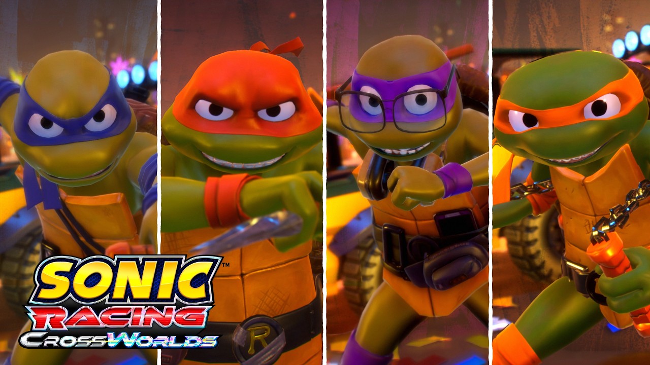 Sonic Racing: CrossWorlds Teenage Mutant Ninja Turtles DLC Now Available — TMNT Pack Adds Four Turtles and New NYC Course - Nintendo News Article