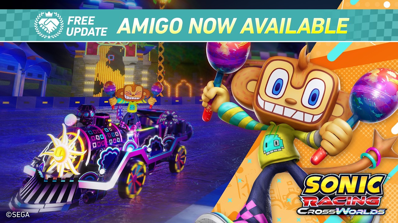 Sonic Racing: CrossWorlds Samba de Amigo DLC Now Live — Free Amigo Racer and Limited-Time Festival - Nintendo News Article